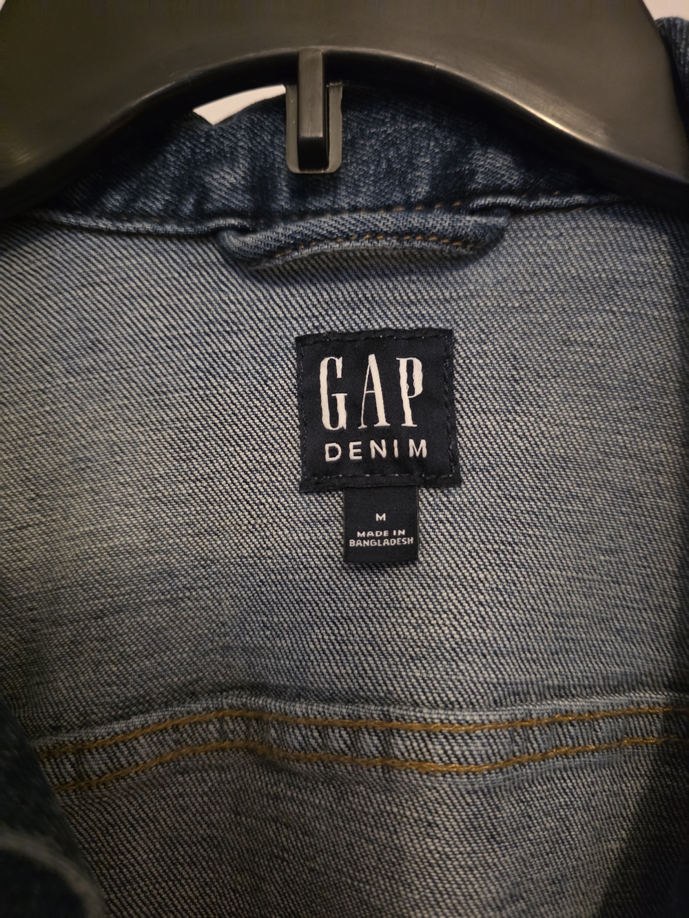 GAP Women's Dark Blue Denim Jacket, Medium - Picture 2 of 3